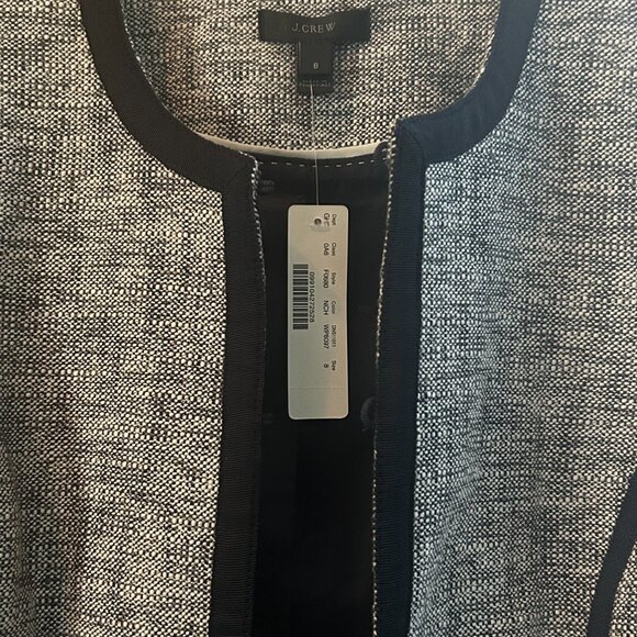 Women's J Crew Collarless Contrast Blazer - Picture 3 of 6